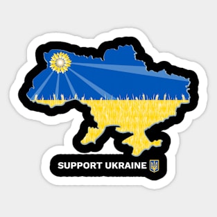 Tryzub Ukraine Map Sticker